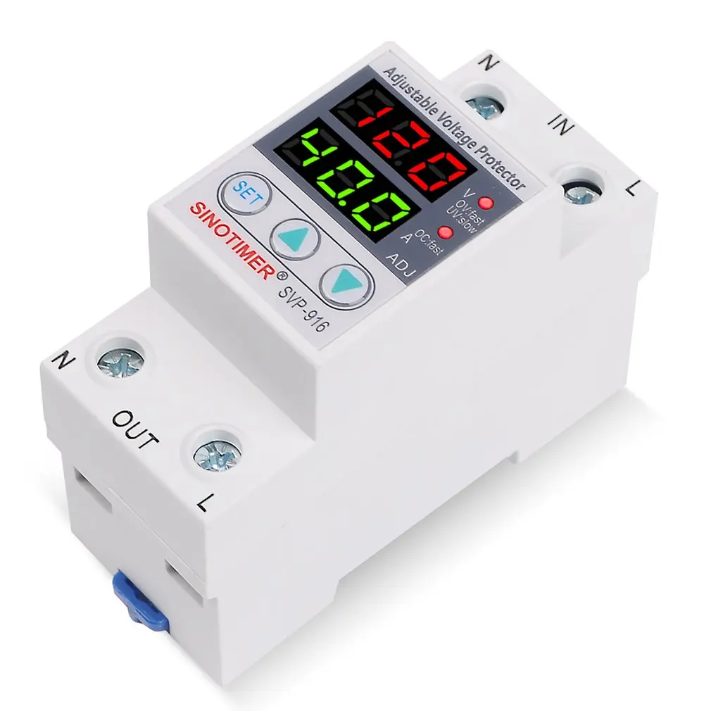 Adjust Voltage Relay Control Over Under Voltage Protector 220V 63A 40A Overvoltage and Over Current Protection Devices Din Rail
Adjust Voltage Relay Control Over Under Voltage Protector 220V 63A 40A Overvoltage and Over Current Protection Devices Din Rail
