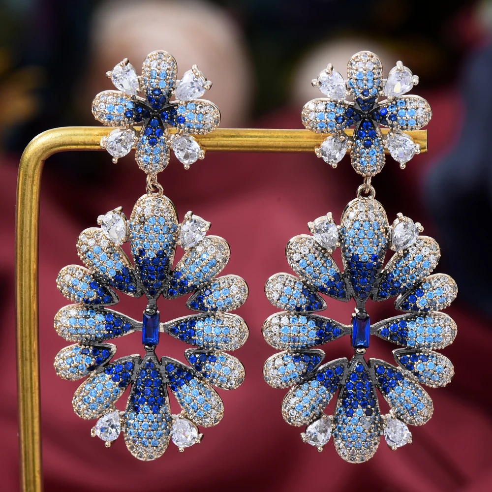 New Design Luxury Gorgeous Flower Drop Earring For Noble Women Wedding Cubic Zirconia DUBAI Bridal Earring Party Jewelry 2021
New Design Luxury Gorgeous Flower Drop Earring For Noble Women Wedding Cubic Zirconia DUBAI Bridal Earring Party Jewelry 2021