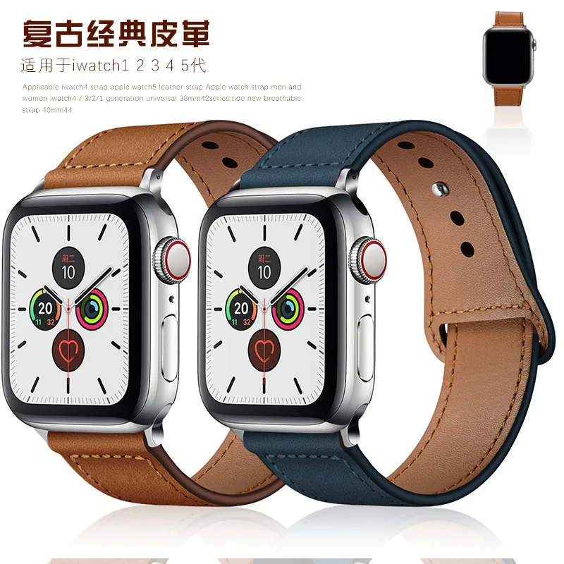 Ремешок кожаный для Apple Watch Series 5 4, роскошный браслет в стиле ретро для Iwatch
Ремешок кожаный для Apple Watch Series 5 4, роскошный браслет в стиле ретро для Iwatch