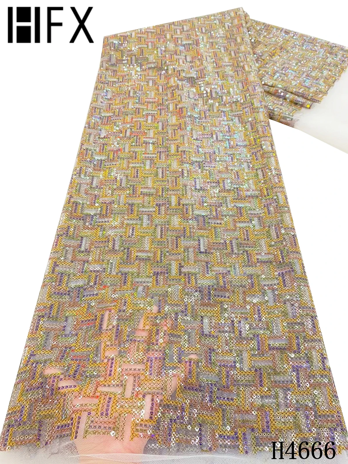 HFX Nigerian Lace Fabric 2021 High Quality Lace African Sequin Lace Fabric 5 Yards Tulle Net Lace Fabric Wedding Dress F4666
HFX Nigerian Lace Fabric 2021 High Quality Lace African Sequin Lace Fabric 5 Yards Tulle Net Lace Fabric Wedding Dress F4666