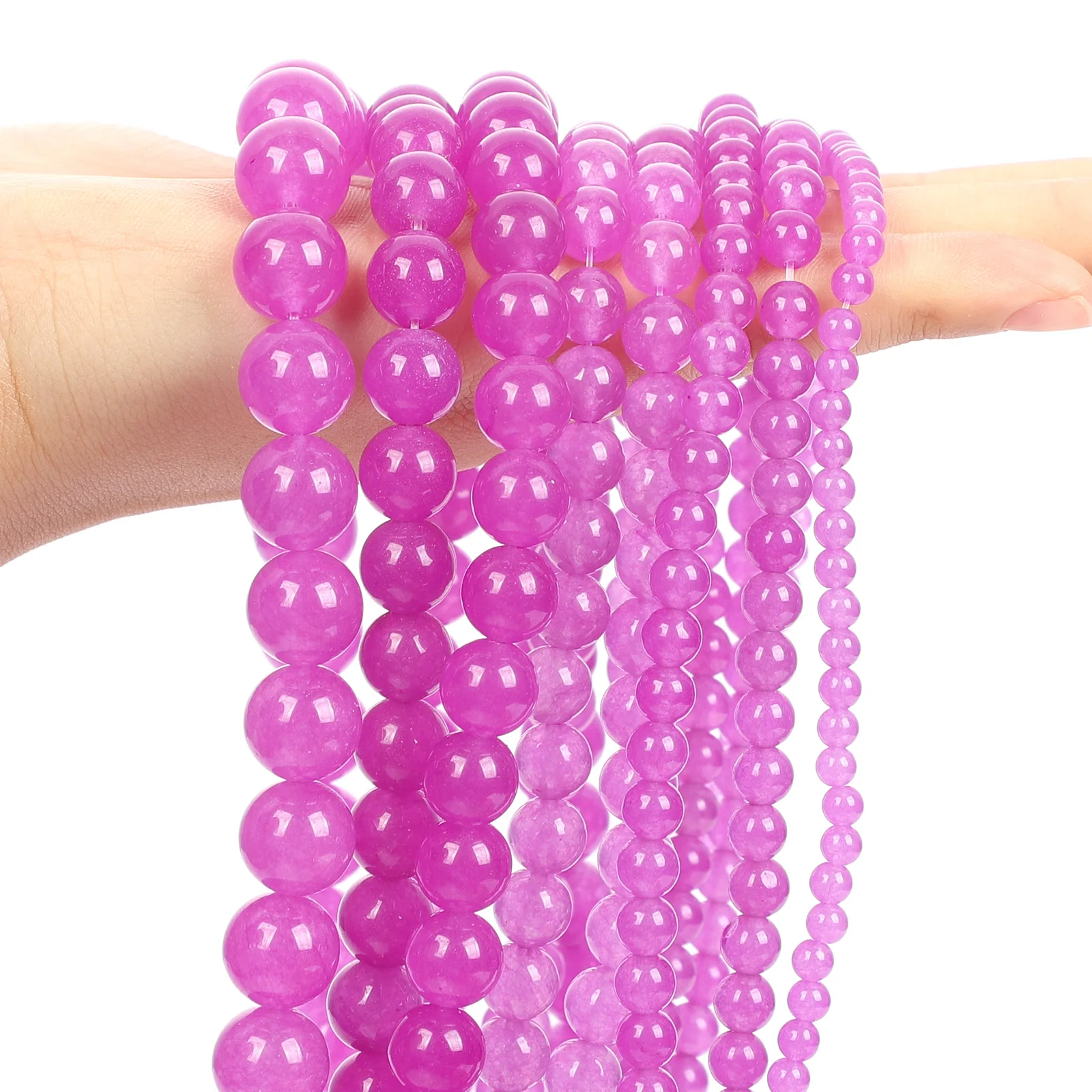 Natural Stone Purple Red Chalcedony Jade Smooth Round Loose Spacer Bead For Jewelry Making Charm Bracelet Necklace 4/6/8/10/12MM
Natural Stone Purple Red Chalcedony Jade Smooth Round Loose Spacer Bead For Jewelry Making Charm Bracelet Necklace 4/6/8/10/12MM