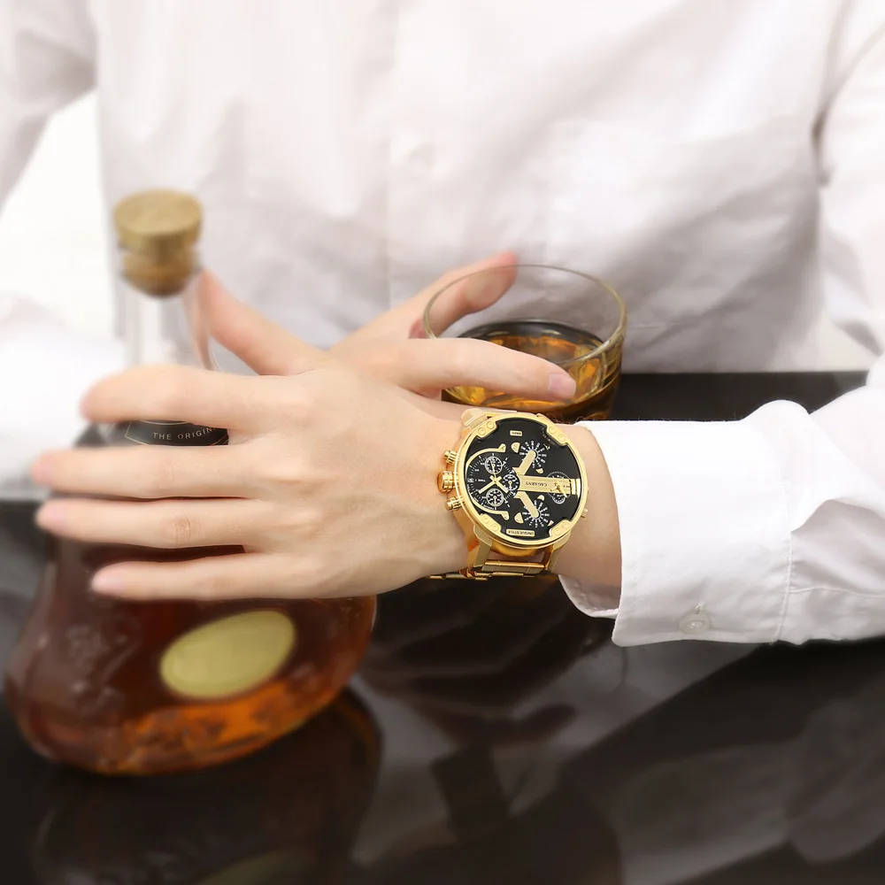 Часы наручные мужские с большим циферблатом классические брендовые Роскошные
