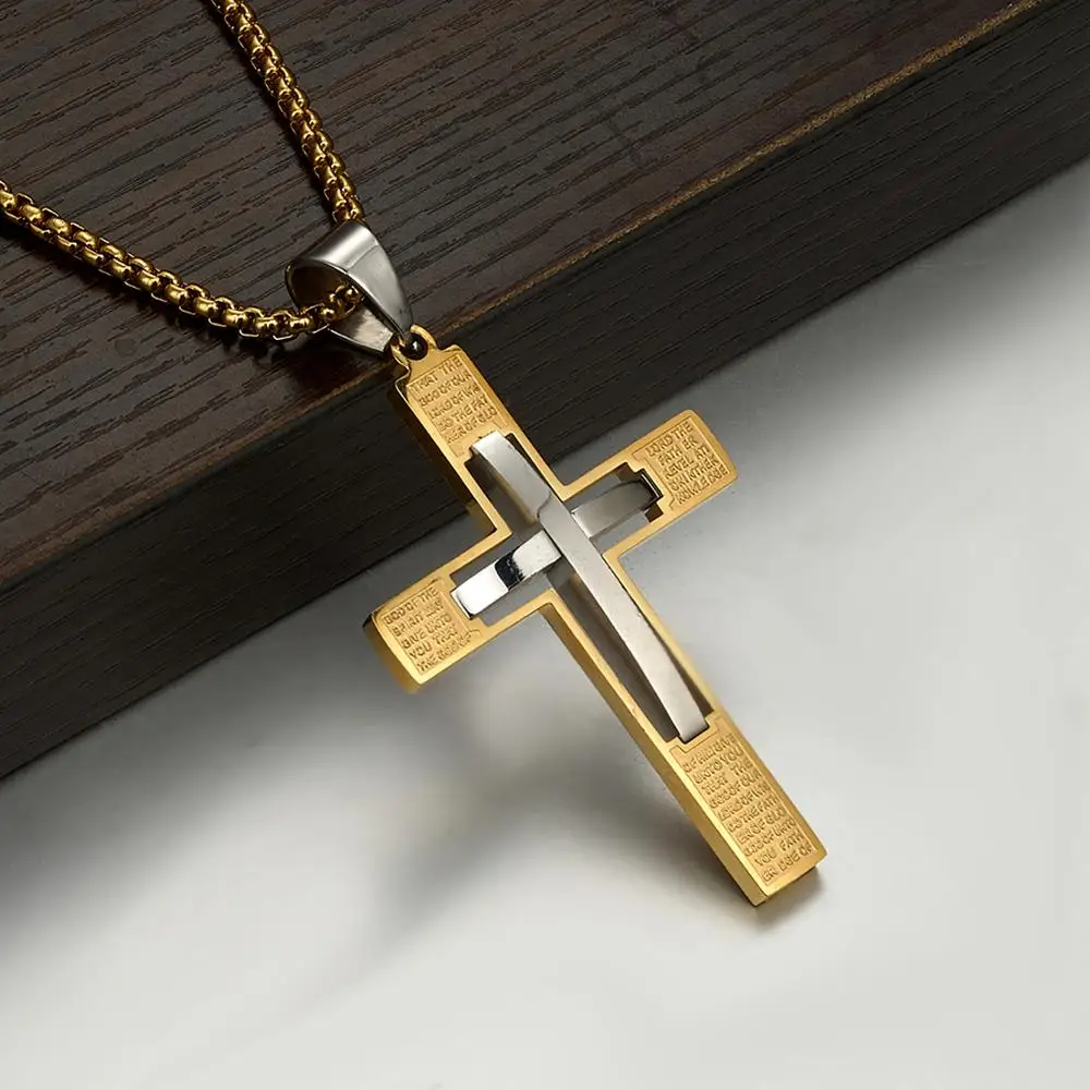 2020 the trendy Christmas Gift 316L Stainless Steel Cross Pendant Necklace with free Box ChainJewelry Gift
2020 the trendy Christmas Gift 316L Stainless Steel Cross Pendant Necklace with free Box ChainJewelry Gift