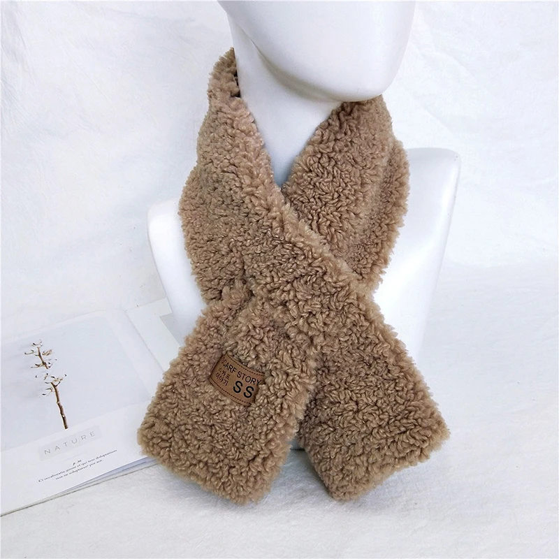 Imitated Cashmere Winter Plush Scarf Warm Collar Scarf Neck Warmer Solid Color Female Cross Neckerchief Curly Furry Soft Scarves
Imitated Cashmere Winter Plush Scarf Warm Collar Scarf Neck Warmer Solid Color Female Cross Neckerchief Curly Furry Soft Scarves