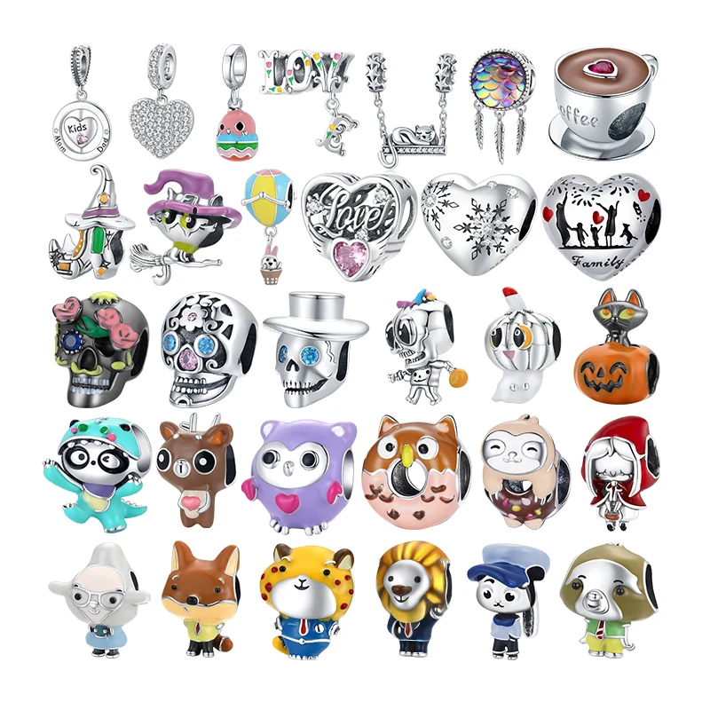 WOSTU Genuine 925 Sterling Silver Fun Animal World Fox Lion Tiger Bead Charm Pendant Fit Bracelet Women DIY Fine Jewelry Gift
WOSTU Genuine 925 Sterling Silver Fun Animal World Fox Lion Tiger Bead Charm Pendant Fit Bracelet Women DIY Fine Jewelry Gift