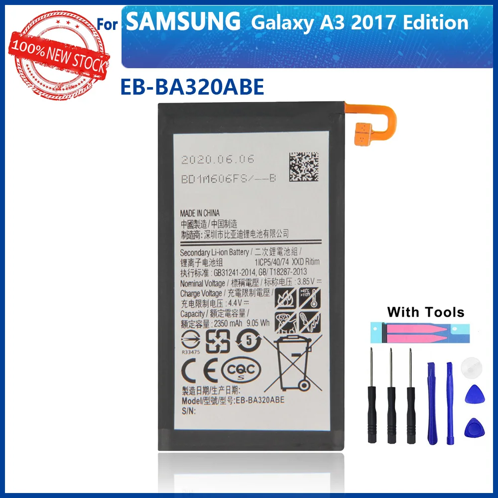 New 100% Real EB-BA320ABE For Samsung GALAXY A3 2017 A320 2017 Edition 2350mAh Mobile Phone Battery With Tools
New 100% Real EB-BA320ABE For Samsung GALAXY A3 2017 A320 2017 Edition 2350mAh Mobile Phone Battery With Tools