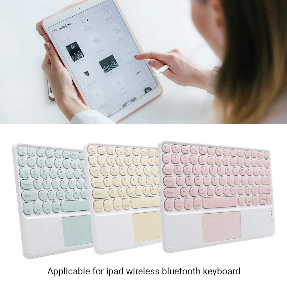 Mini Wireless Bluetooth Keyboard with Touchpad Portable 10 Inch Universal Rechargeable Keyboard for iPad Tablet
Mini Wireless Bluetooth Keyboard with Touchpad Portable 10 Inch Universal Rechargeable Keyboard for iPad Tablet