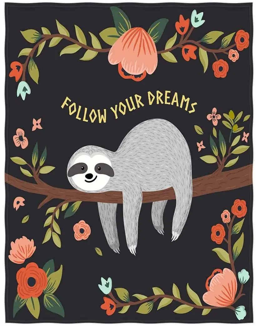 White Funny Sloth Print Throw Blanket Comfort Design Home Decoration Blanket Perfect for Couch Sofa or Travelling 150x220cm
White Funny Sloth Print Throw Blanket Comfort Design Home Decoration Blanket Perfect for Couch Sofa or Travelling 150x220cm