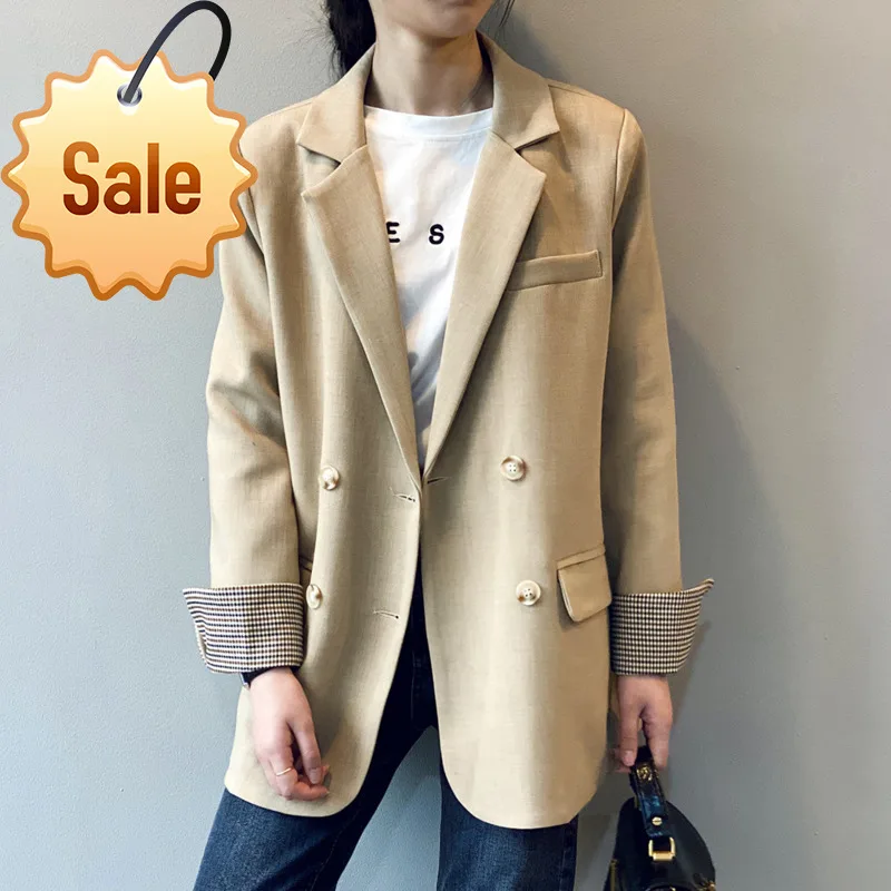 2020 Autumn New Women's Suits Korean Style Fashion Simple Contrast Color Check Double-breasted Blazer Coat Ladies QB837
2020 Autumn New Women's Suits Korean Style Fashion Simple Contrast Color Check Double-breasted Blazer Coat Ladies QB837