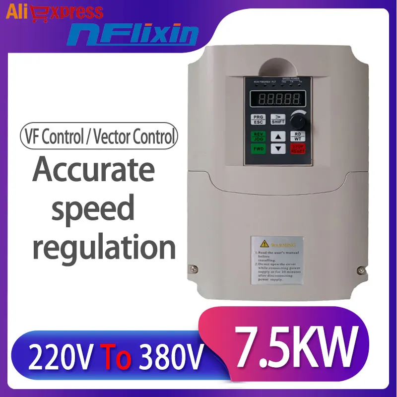 

7.5KW 220V TO 380V AC drive frequency converter spindle inverter VFD variable frequency drive inverters Factory Direct Sales