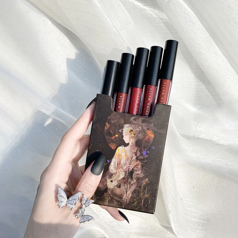 5PCS Set Chinese Style Lip Glaze Set Student Style Non-fading Non-stick Cup Matte White Cigarette Case Lipstick Cosmetic
5PCS Set Chinese Style Lip Glaze Set Student Style Non-fading Non-stick Cup Matte White Cigarette Case Lipstick Cosmetic