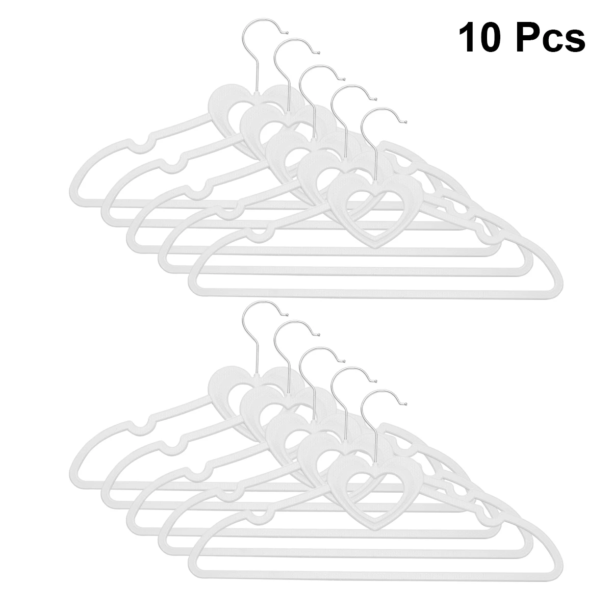 10Pcs Heart Shape Plastic Coat Hanger Cute Clothes Hanger Practical Clothes Rack for Home (White)
10Pcs Heart Shape Plastic Coat Hanger Cute Clothes Hanger Practical Clothes Rack for Home (White)