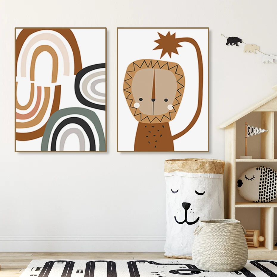 Boho Style Abstract Rainbow Lion Sun Nursery Canvas Paintings Posters and Prints Baby Wall Art Pictures Home Decorative
Boho Style Abstract Rainbow Lion Sun Nursery Canvas Paintings Posters and Prints Baby Wall Art Pictures Home Decorative