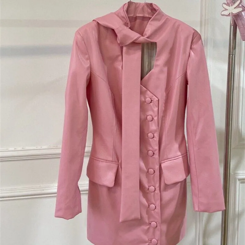 2021 Spring And Autumn New European And American Fashion Girl Leather Powder Women's Group Tie Leather Short Slim Skirt Dress
2021 Spring And Autumn New European And American Fashion Girl Leather Powder Women's Group Tie Leather Short Slim Skirt Dress