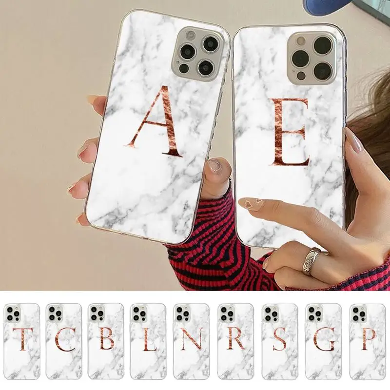 Marble Initial Letter Phone Case for iPhone 11 12 13 mini pro XS MAX 8 7 6 6S Plus X 5S SE 2020 XR cover
Marble Initial Letter Phone Case for iPhone 11 12 13 mini pro XS MAX 8 7 6 6S Plus X 5S SE 2020 XR cover