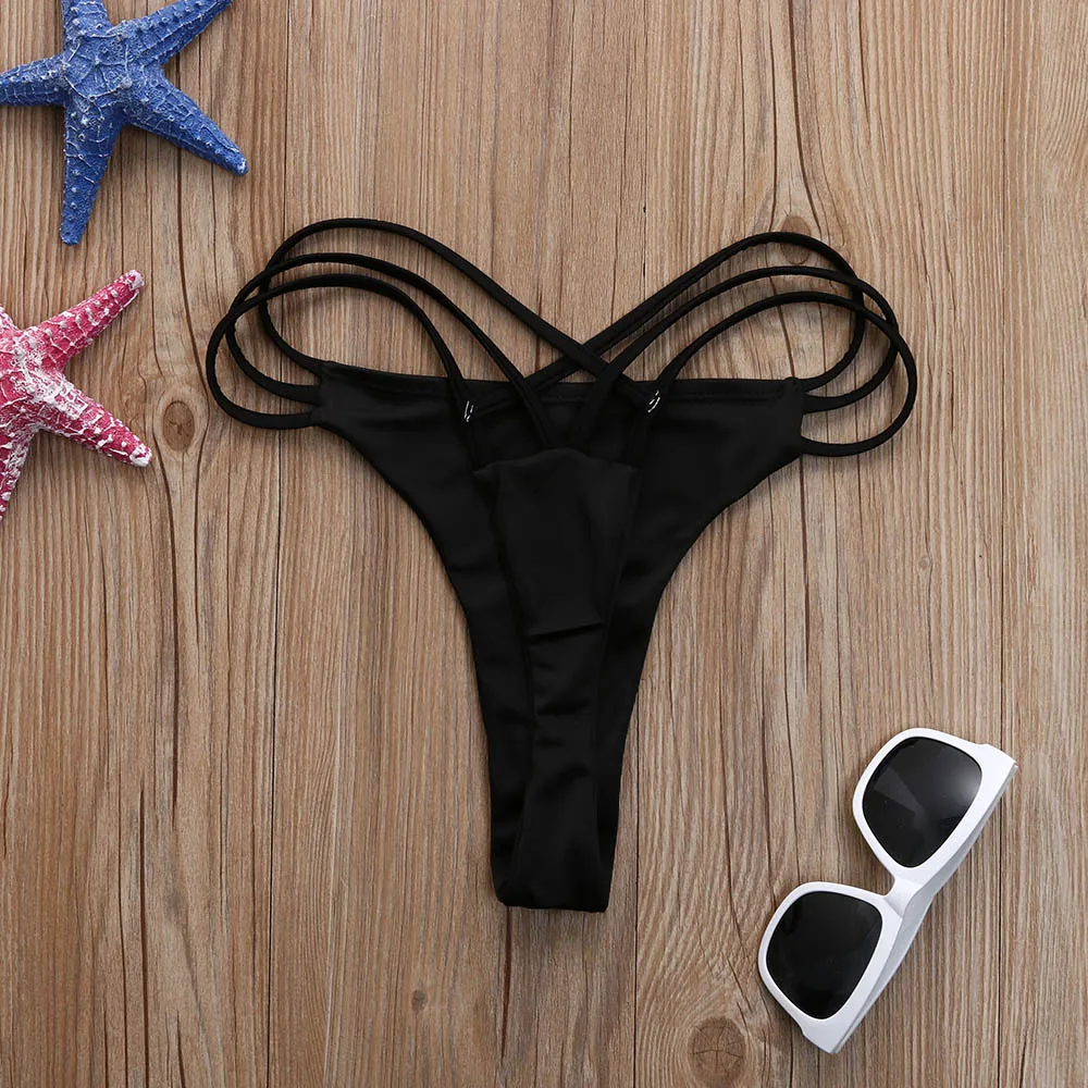 Beachwear Solid Sexy Bottoms Swimsuit Bikini Cheeky Thong V Cross Swim Trunks Swimwear Women Comfortable Biquini
Beachwear Solid Sexy Bottoms Swimsuit Bikini Cheeky Thong V Cross Swim Trunks Swimwear Women Comfortable Biquini