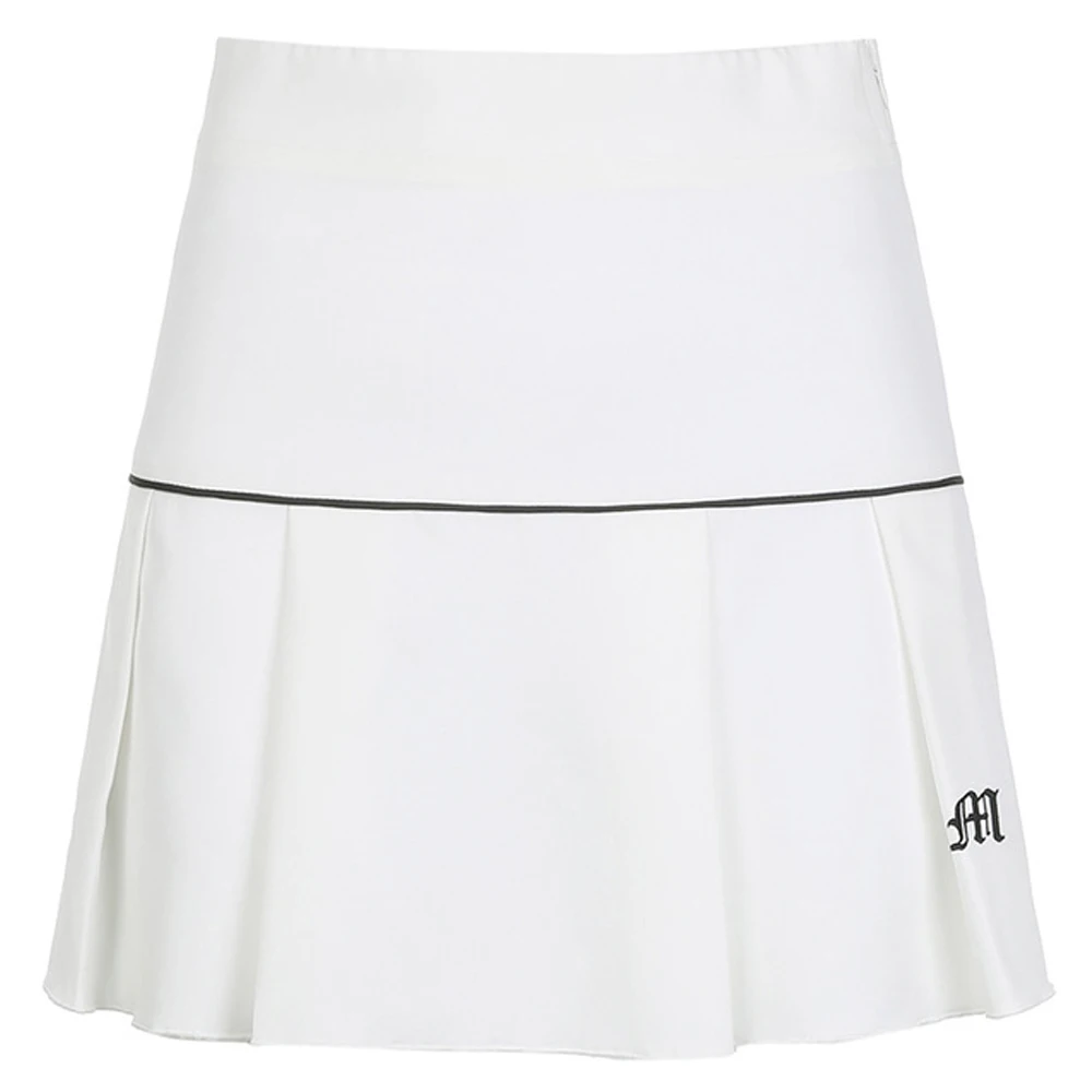 SISHION High Waist Tennis Skirt Pleated Embroidery Striped A Line Short Black Sexy Harajuku White Skirt SP1388 
SISHION High Waist Tennis Skirt Pleated Embroidery Striped A Line Short Black Sexy Harajuku White Skirt SP1388