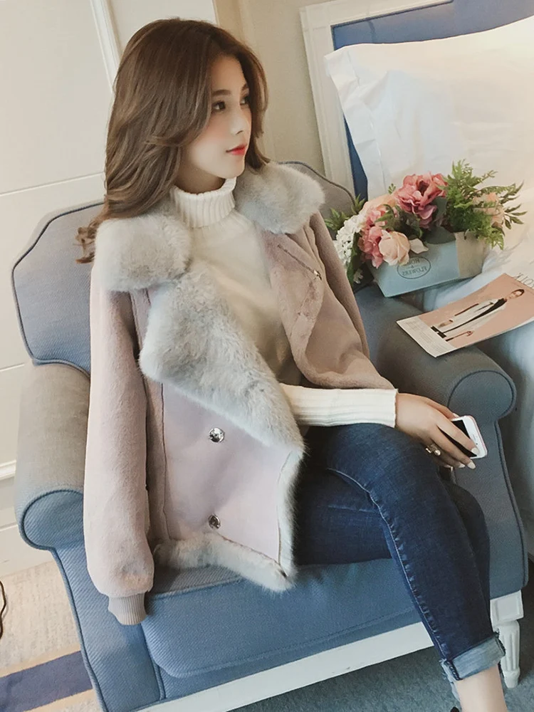 Internet Celebrity Pink Fur Suede Coat for Women Winter Furry Short Lamb Fur Motorcycle Clothing for Women jackets for women
Internet Celebrity Pink Fur Suede Coat for Women Winter Furry Short Lamb Fur Motorcycle Clothing for Women jackets for women