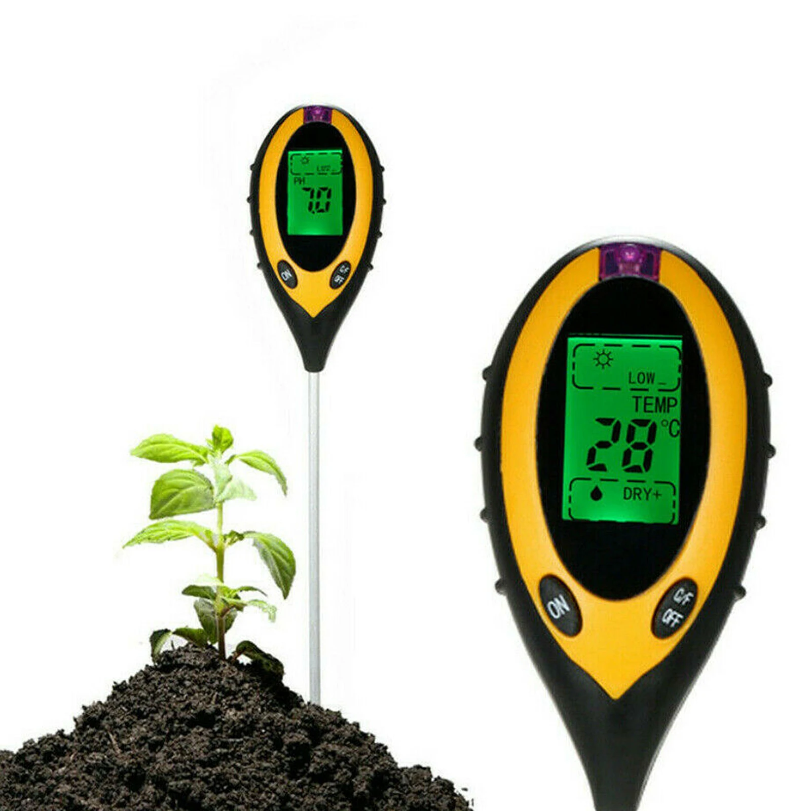 0-14" PH Meter Measuring Instrumens Analyzer Temperature Tester Gardening 4 in 1 PH Moisture High-precision Analyzers
0-14" PH Meter Measuring Instrumens Analyzer Temperature Tester Gardening 4 in 1 PH Moisture High-precision Analyzers