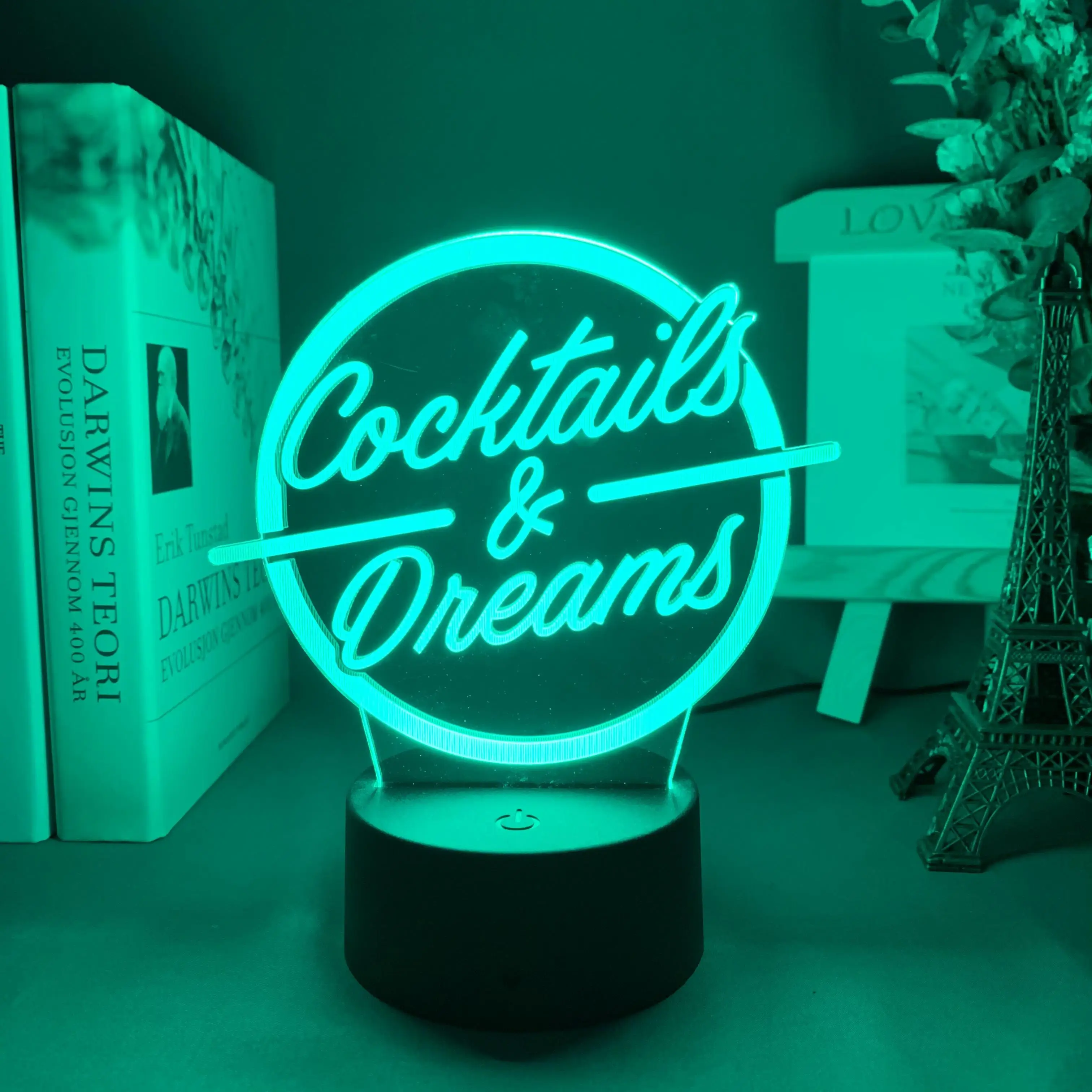 Cocktails & Dreams Led Night Light Sign for Bar Decoration Acrylic Laser Engraving Usb Battery Powered Table Lamp Color Changing
Cocktails & Dreams Led Night Light Sign for Bar Decoration Acrylic Laser Engraving Usb Battery Powered Table Lamp Color Changing