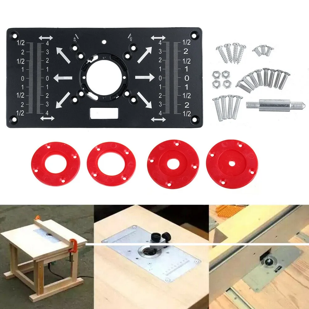 Aluminum Router Table Insert Plate With 4 Rings Screws For Woodworking Benches Woodworking Machinery Parts
Aluminum Router Table Insert Plate With 4 Rings Screws For Woodworking Benches Woodworking Machinery Parts