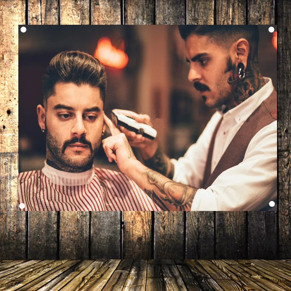 Hair Cut! Hairstyle Barber Shop Signboard Vintage Decor Hairdresser Poster Flag Banner Canvas Painting Hanging Cloth 96x144 CM
Hair Cut! Hairstyle Barber Shop Signboard Vintage Decor Hairdresser Poster Flag Banner Canvas Painting Hanging Cloth 96x144 CM