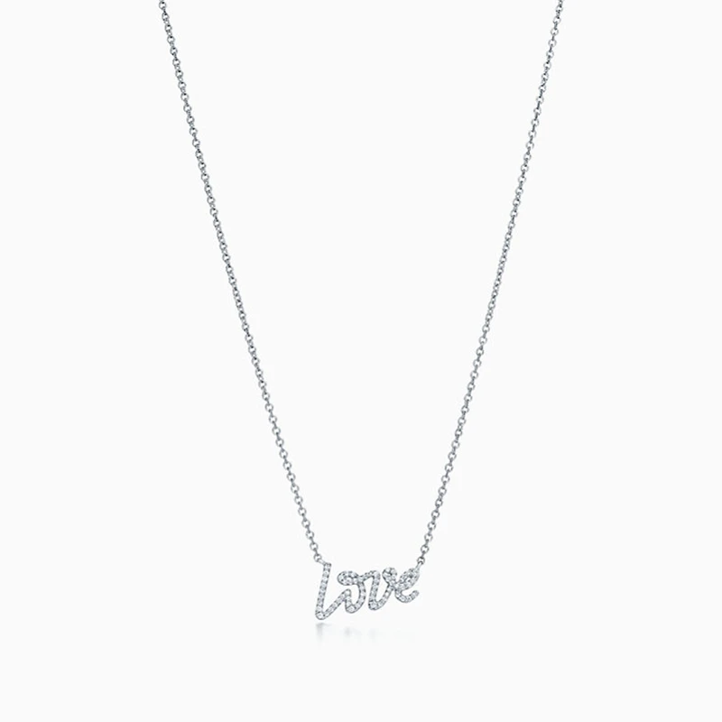 1: 1 Original Model S925 Sterling Silver Necklaces For Women Zircon LOVE Pendant Necklaces Brand Jewelry Anniversary Gift
1: 1 Original Model S925 Sterling Silver Necklaces For Women Zircon LOVE Pendant Necklaces Brand Jewelry Anniversary Gift