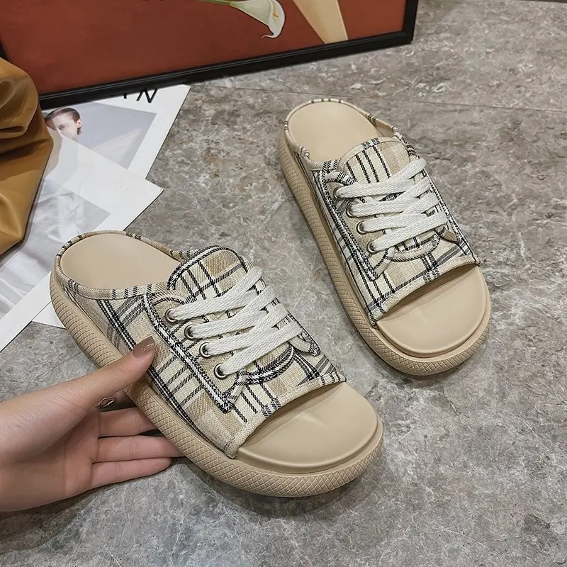 wohdhe Casual Cross-tied Open Toe Women Thick Bottom Slippers Lattice Summer Slides Platform Beach Femle shoes
wohdhe Casual Cross-tied Open Toe Women Thick Bottom Slippers Lattice Summer Slides Platform Beach Femle shoes