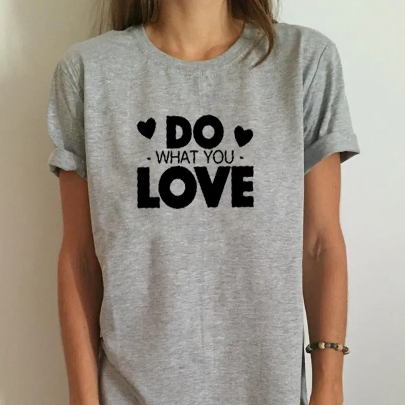 Женские Do What You Love Забавный топ с надписью Летняя женская обувь модного повседневного образа цветочный Hipster уличная одежда, футболка
Женские Do What You Love Забавный топ с надписью Летняя женская обувь модного повседневного образа цветочный Hipster уличная одежда, футболка