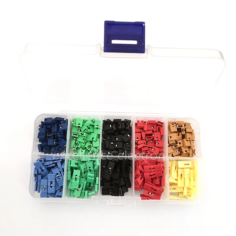 200PCS/Box 2.54mm Pitch Short / Long Jumper Cap Pin Header Connector Short-circuit Cap Black Yellow Green Red Blue
200PCS/Box 2.54mm Pitch Short / Long Jumper Cap Pin Header Connector Short-circuit Cap Black Yellow Green Red Blue
