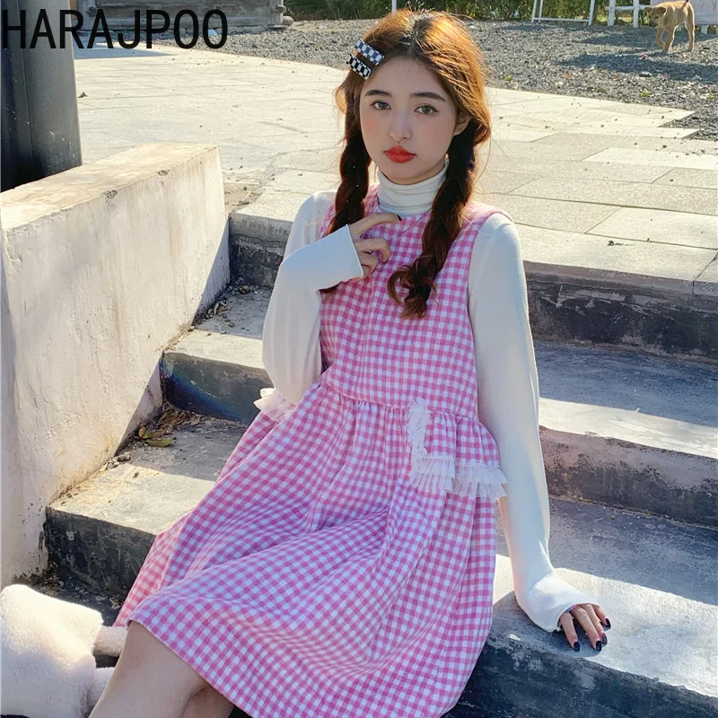 Harajpoo Dresses Female Plaid Woolen Vest Japanese Y2k Autumn Winter 2021 New Kawaii Clothes Pink Harajuku Strap Mini Dress
Harajpoo Dresses Female Plaid Woolen Vest Japanese Y2k Autumn Winter 2021 New Kawaii Clothes Pink Harajuku Strap Mini Dress