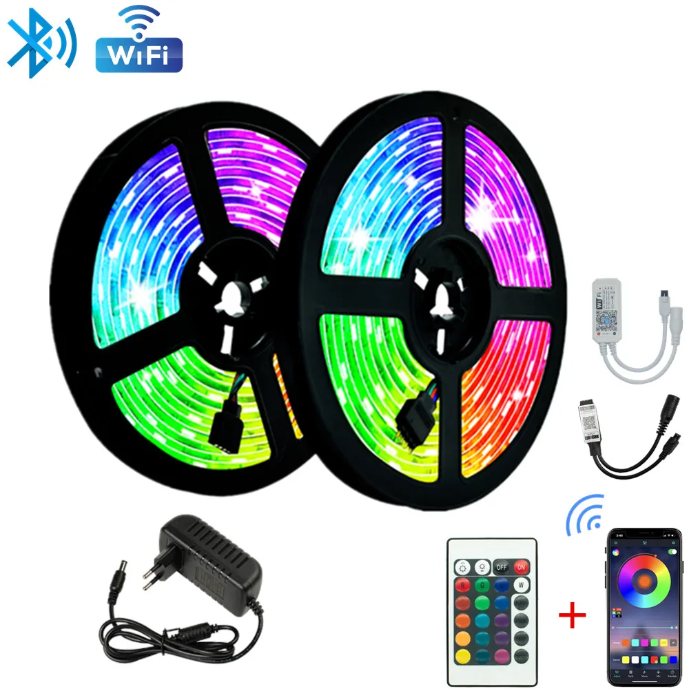 Светодиодная лента RGB 5050, 12 В постоянного тока, гибкая Водонепроницаемая лампа-лента для украшения, ночник, Bluetooth, инфракрасный пульт дистанц...
Светодиодная лента RGB 5050, 12 В постоянного тока, гибкая Водонепроницаемая лампа-лента для украшения, ночник, Bluetooth, инфракрасный пульт дистанц...