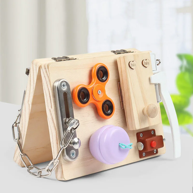 Wooden Toy Baby Busy Board Montessori Toy Buckle Training Essential Educational Sensory Board Toddlers Ntelligence Children Gift
Wooden Toy Baby Busy Board Montessori Toy Buckle Training Essential Educational Sensory Board Toddlers Ntelligence Children Gift