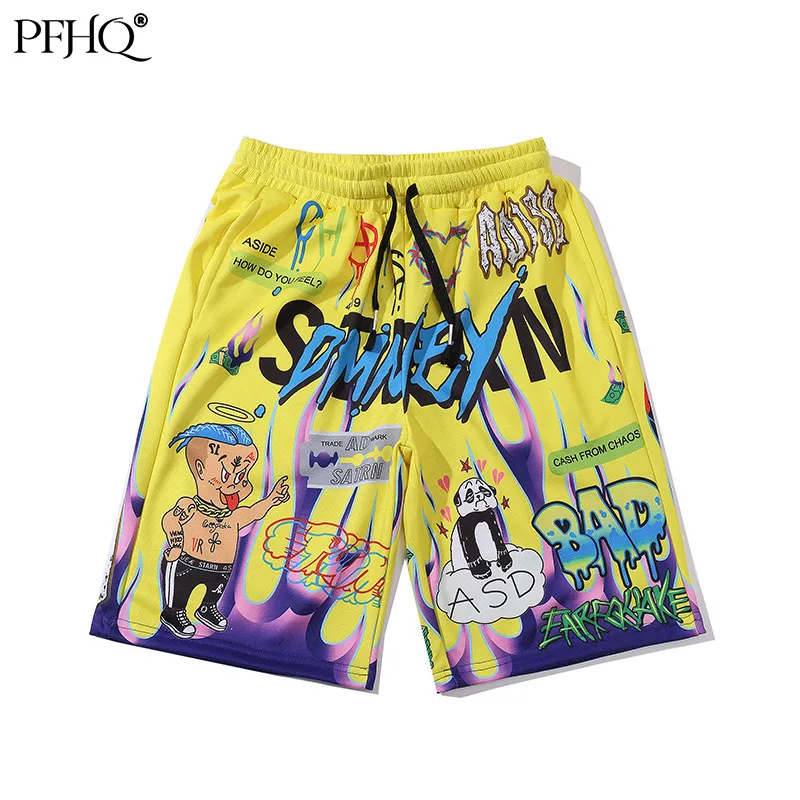 Мужские спортивные шорты в стиле хип-хоп, с принтом 
Мужские спортивные шорты в стиле хип-хоп, с принтом