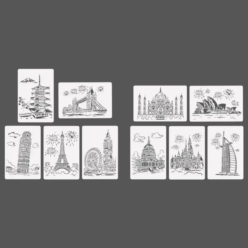 W3JD 5pcs/set Tower Sailboat Drawing Template Stencil Painting Embossing Scrapbooking DIY Album Decorative Art Craft
W3JD 5pcs/set Tower Sailboat Drawing Template Stencil Painting Embossing Scrapbooking DIY Album Decorative Art Craft