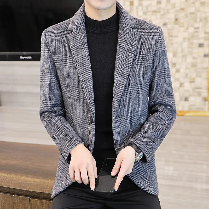 New Men's Blazers Male Coat British Plaid fall and winter Slim Business Casual Blazer Men Clothing Outerwear Suit Jacket 4XL
New Men's Blazers Male Coat British Plaid fall and winter Slim Business Casual Blazer Men Clothing Outerwear Suit Jacket 4XL