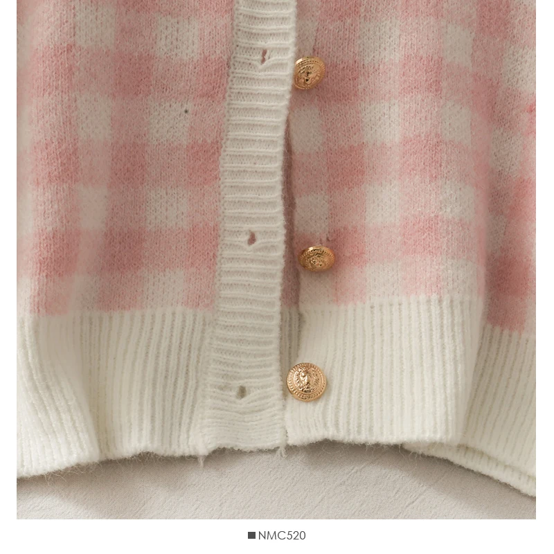 Sweet Plaid Three-Piece Women's New O Neck Single-Breasted Long-Sleeved Loose Sweater with Short Strap two piece set skirt
Sweet Plaid Three-Piece Women's New O Neck Single-Breasted Long-Sleeved Loose Sweater with Short Strap two piece set skirt