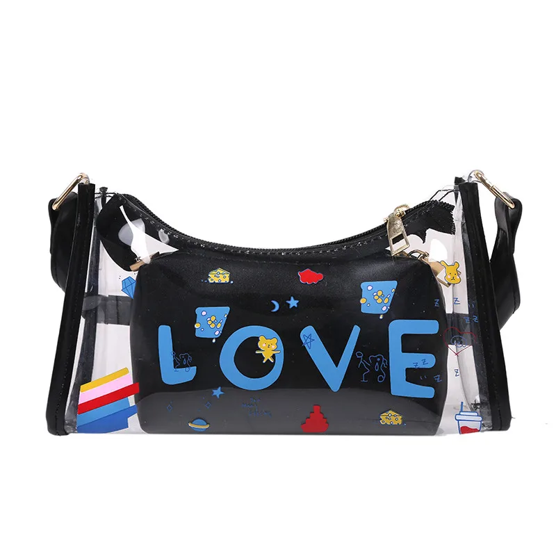 Fashion Transparent shoulder Bag Pvc Letters Large Bag for Women Small Clutch Bag Composition Summer Bag Shopping tote female
Fashion Transparent shoulder Bag Pvc Letters Large Bag for Women Small Clutch Bag Composition Summer Bag Shopping tote female