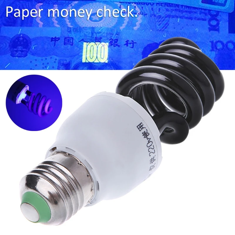 E27 5/15/20W UV ультрафиолетовые люминесцентные черная лампа CFL светильник ПА 220V |