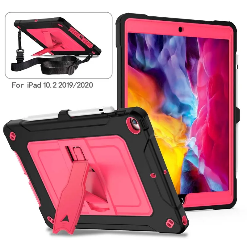 Ударопрочный чехол для iPad 7, 10,2, 2019, жесткий пластиковый силиконовый защитный чехол с плечевым ремнем
Ударопрочный чехол для iPad 7, 10,2, 2019, жесткий пластиковый силиконовый защитный чехол с плечевым ремнем