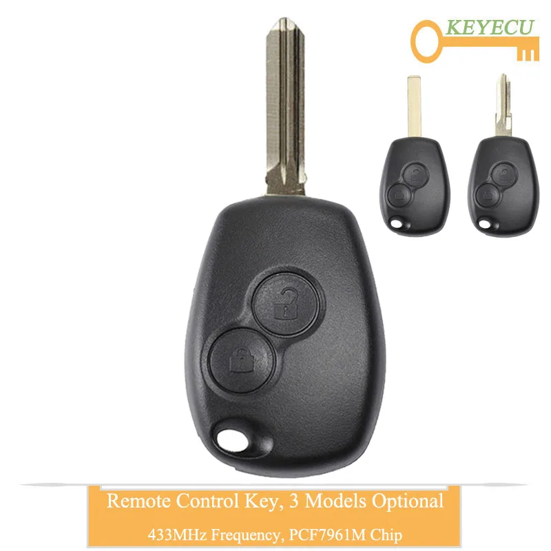 Пульт дистанционного управления KEYECU для автомобильного ключа Renault Logan II Sandero Trafic