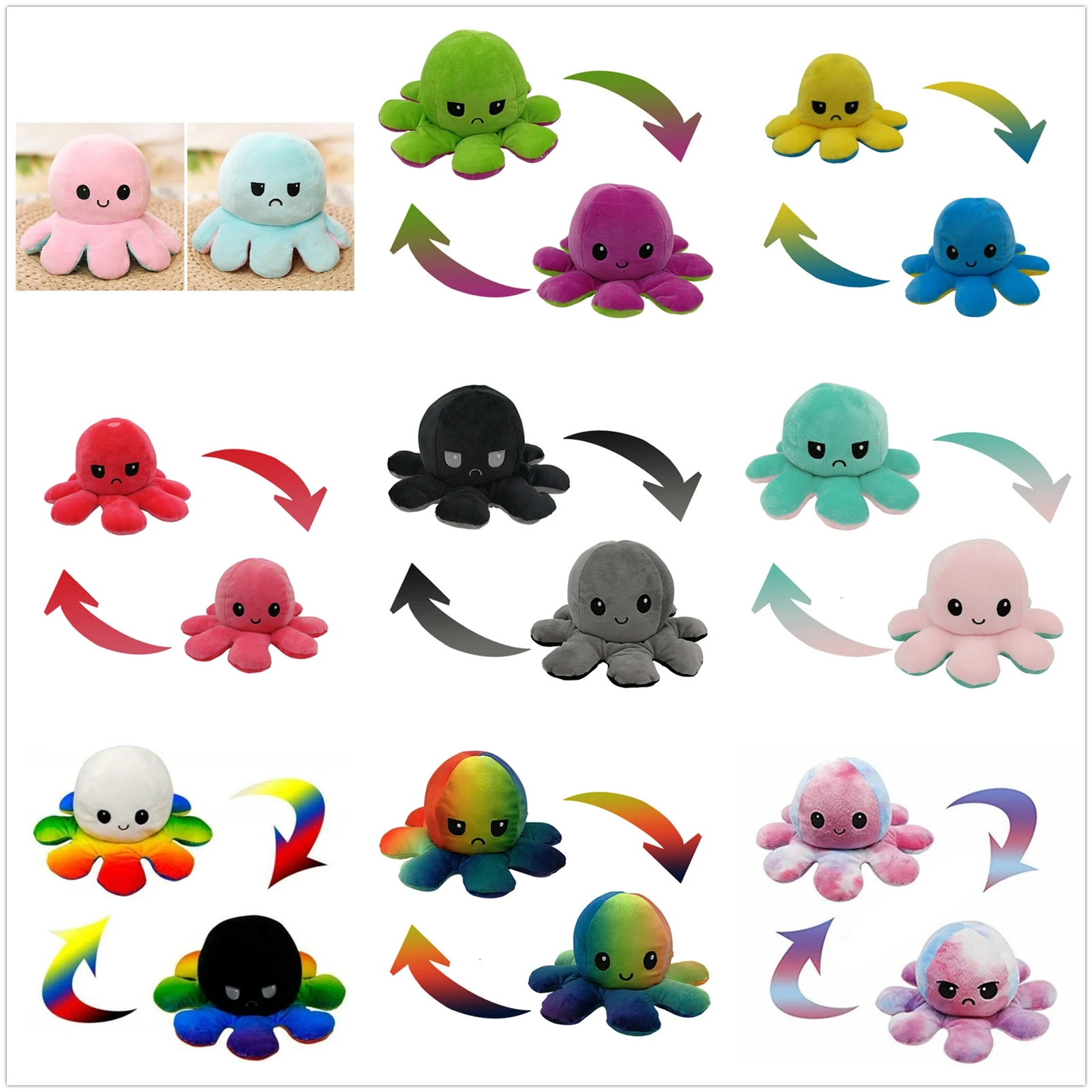 Doll Stuffed Emotional New Flip Plush supplies Home Stuffed Flip supplies Double-sided Home Toy Kids pulpo Octopus Crossing
Doll Stuffed Emotional New Flip Plush supplies Home Stuffed Flip supplies Double-sided Home Toy Kids pulpo Octopus Crossing