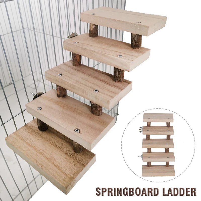 1pc Hamster Ladder Natural Parrot Bird Cage Toys Climbing Ladder Stairs 5 Layers Hamster Toys Supplies
1pc Hamster Ladder Natural Parrot Bird Cage Toys Climbing Ladder Stairs 5 Layers Hamster Toys Supplies