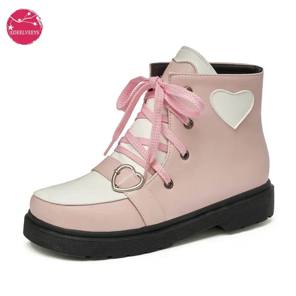 Winter Princess JK Ankle Boots Warm Plush Women Flat Platform Flat Heels Girls Short Bootie Goth Sweet Heart Cute College Shoes
Winter Princess JK Ankle Boots Warm Plush Women Flat Platform Flat Heels Girls Short Bootie Goth Sweet Heart Cute College Shoes