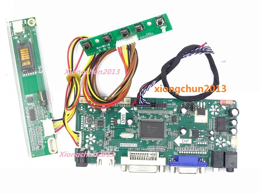 M.NT68676 VGA AUDIO LCD LED Controller Board driver DIY display For LTN184KT01-A01 18.4" 1680*945 panel cable card 2019
M.NT68676 VGA AUDIO LCD LED Controller Board driver DIY display For LTN184KT01-A01 18.4" 1680*945 panel cable card 2019