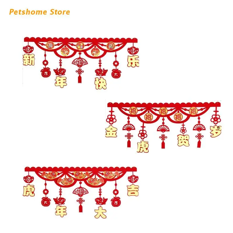 LX9C Chinese New Year Spring Festival Lintel Sticker Pendant Non Woven Fabric Hanging Ornament Blessing Word Ornaments for Home
LX9C Chinese New Year Spring Festival Lintel Sticker Pendant Non Woven Fabric Hanging Ornament Blessing Word Ornaments for Home