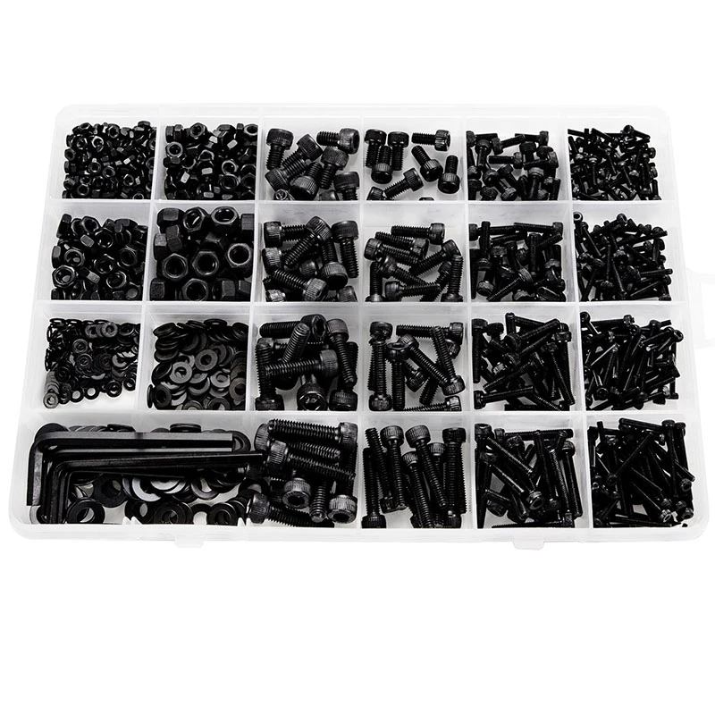 TOP 1060Pcs M2 M3 M4 M5 Hex Socket Screw Set Carbon Steel Flat Round Cap Head Screws Bolts and Nuts Assortment Kit 
TOP 1060Pcs M2 M3 M4 M5 Hex Socket Screw Set Carbon Steel Flat Round Cap Head Screws Bolts and Nuts Assortment Kit