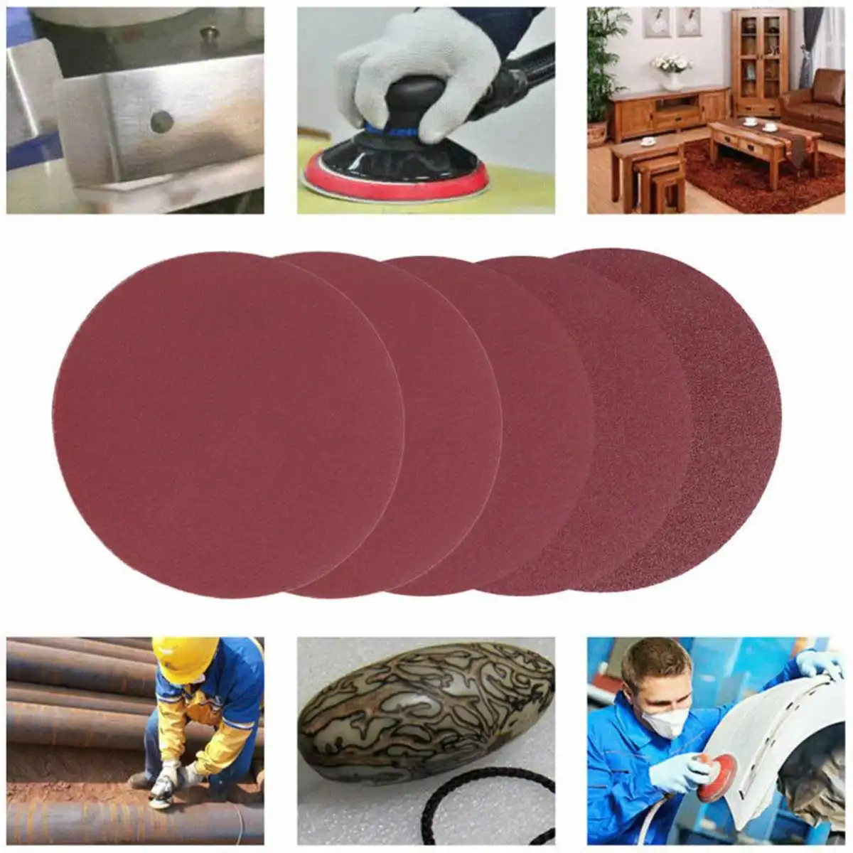 100PCS Round Shape Sanding Discs Hook Loop Sanding Paper Sanding Sheets Discs Paper Abrasive Tools with Grits Pad Sandpaper
100PCS Round Shape Sanding Discs Hook Loop Sanding Paper Sanding Sheets Discs Paper Abrasive Tools with Grits Pad Sandpaper