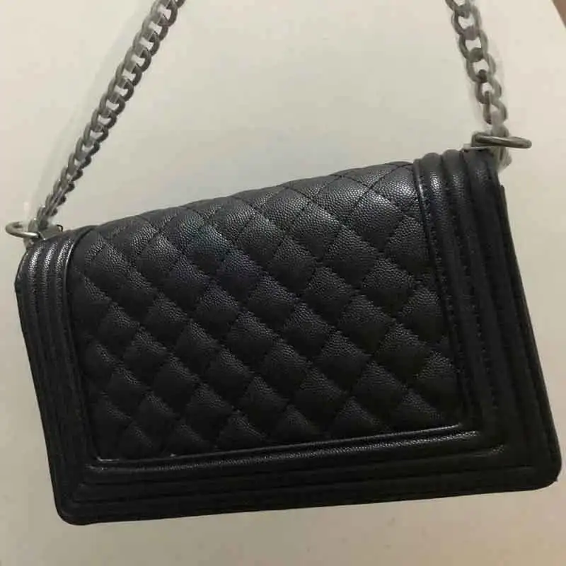 

New soft luxury one shoulder slant cross Messenger bag high quality women's bag square grid Messenger bag