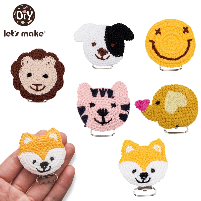 Let’s make Handmade Crochet Woolen Beads Cartoon Animal DIY Pacifier Clip Chain Accessories Baby Teething Soother Decor Toys 
Let’s make Handmade Crochet Woolen Beads Cartoon Animal DIY Pacifier Clip Chain Accessories Baby Teething Soother Decor Toys
